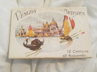 12 Water Color Post Cards Venice 1930 