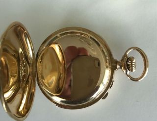 Patek 18K Gold Split Second Pocket Watch 3