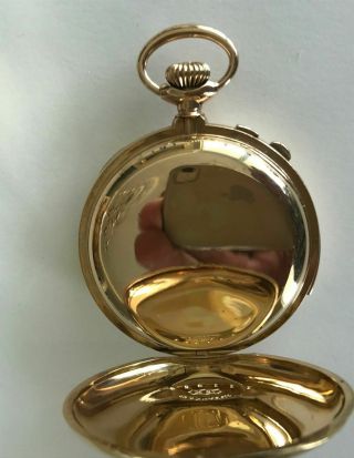 Patek 18K Gold Split Second Pocket Watch 9