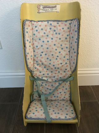 Vintage Baby Or Doll Car Seat Carrier Infanseat Cute