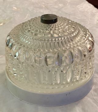 Vintage Mid Century Glass Bubble Ceiling Light Fixture Recessed Flush Mount Moe