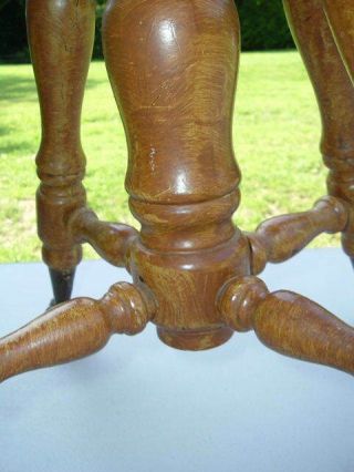Vintage Antique Piano Stool with Glass Ball and Claw Feet 4