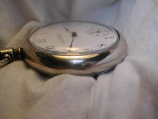 VINTAGE SOUTH BEND 16s O/F POCKET WATCH 17 - JEWEL No.  203 COND RUNNING 4