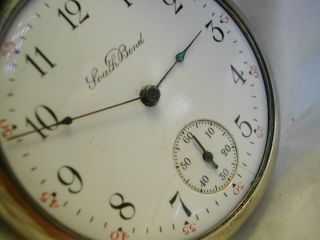 VINTAGE SOUTH BEND 16s O/F POCKET WATCH 17 - JEWEL No.  203 COND RUNNING 6
