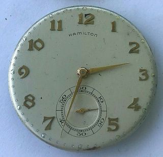 12s - Antique Hamilton Hand Winding Pocket Watch Movement,  23 Jewels,  Cal.  945