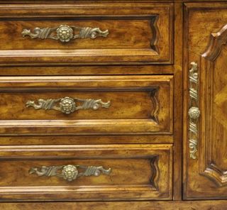 Rare Vintage Drexel Heritage " Cabernet " Brass Flower Dresser Door Pull Handle