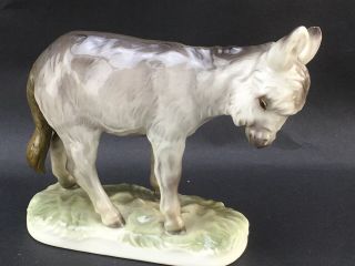 Vintage Nymphenburg Porcelain Donkey Burro Figurine