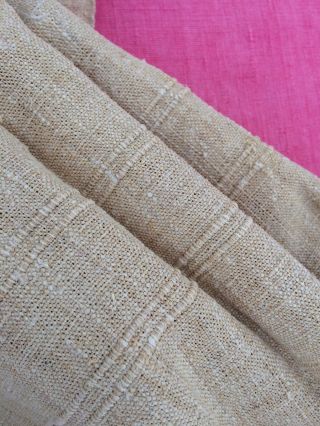 Antique French Homespun Linen And Hemp Table Cloth Fabric Throw Mono J F