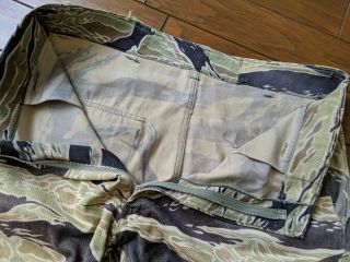 gold tiger stripe trousers HAMA zipper / tiger camo / vietnam war era 6
