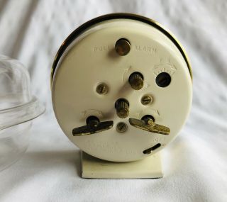 Vintage 1960s Westclox Baby Ben Wind - Up Alarm Clock Style 7 White W/ Brass Trim 5