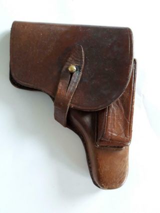 Wwii Rare German Germany Military Army Leather Browning Gun Pistol Holster Ww2