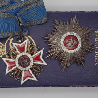 Romania Medal Order Of The Crown 2nd Class With Case