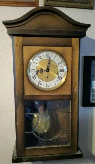 Vintage Wooden Pendulum Wall Clock