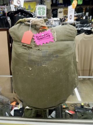 Vintage Personnel Parachute Packed In Bag