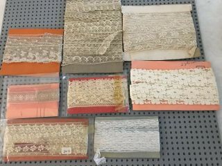 8 Gorgeous Antique Vintage French Lace Yardage 4 Dolls Costuming Crafts Flowers