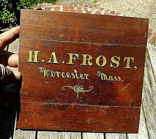 Rare 1855 Patent Model For Drop Leaf Table H A Frost Worcester Massachussetts