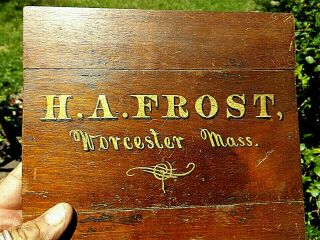 RARE 1855 PATENT MODEL FOR DROP LEAF TABLE H A FROST WORCESTER MASSACHUSSETTS 8
