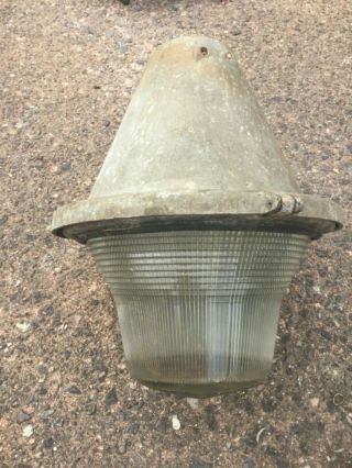 Vintage Revo Lamp With Glass Defuser Shade 9.  5” Diameter X 12” High