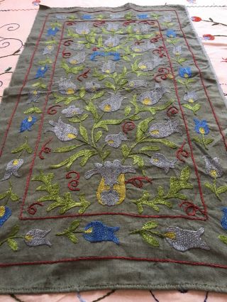 100 Uzbek Vintage Walldecor Tablecloth Handmade Embroidery Suzani