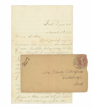 1863 Civil War Letter By Private David T.  T.  Litchfield,  34th Massachusetts