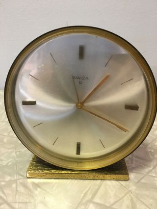 Vintage Swiza 8 Day Desk Clock