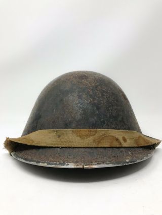 D - Day France Barn Find British WWII P - 1944 Turtle MK IV Steel Helmet Relic 3