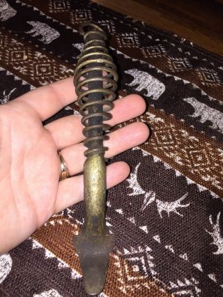 Vintage Cast Iron Stove Handle Coiled Lid Lifter Coal Wood Stove Decorative