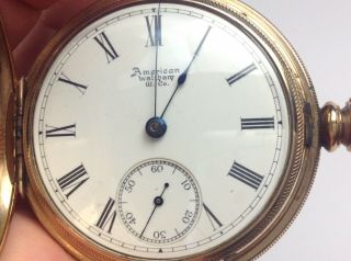 Antique American Waltham 16s Pocket Watch With Fahys Monarch No.  1 Case (e39)