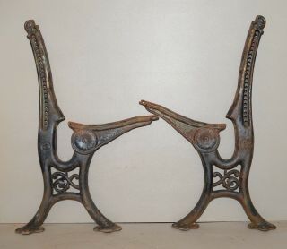 1881 Patent Cast Iron School Desk Legs Buffalo Hardware Industrial Stand