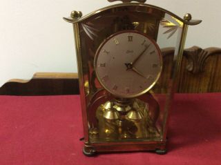 Vintage Schatz & Sohns Model 53 Coach Clock Brass 400 Day Germany