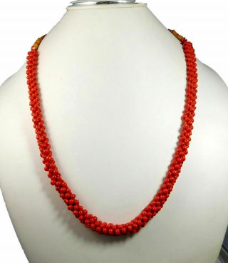 100 Natural Coral Beads Boho Style Necklace Ua1026