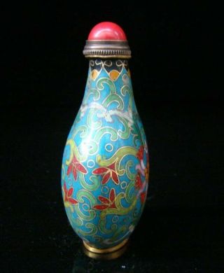 Collectibles 100 Handmade Painting Brass Cloisonne Enamel Snuff Bottles 038 5