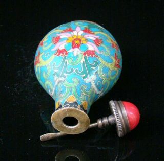 Collectibles 100 Handmade Painting Brass Cloisonne Enamel Snuff Bottles 038 7