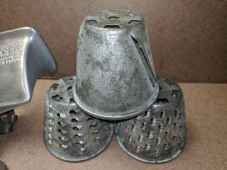Vtg 1922 Griscer FOOD CUTTER Cheese Meat Grinder Counter Top Mount Part Stand 3