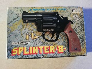 Rare Vintage Champion Splinter 8 Repeating Plastic Pistol Toy Gun Japan