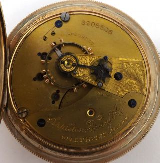 1889 Waltham Grade A.  T.  & Co.  Model 1883 18s 15j Gold Plated Pocket Watch L57 2