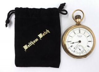 1889 Waltham Grade A.  T.  & Co.  Model 1883 18s 15j Gold Plated Pocket Watch L57 3