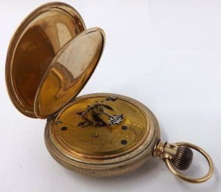 1889 Waltham Grade A.  T.  & Co.  Model 1883 18s 15j Gold Plated Pocket Watch L57 4