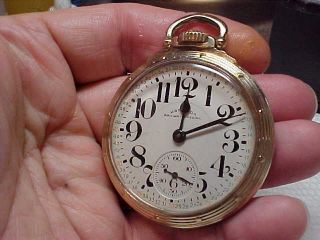 Hamilton 992b Railway Special Pocket Watch 21j Lever Set In Gold Filled Cas