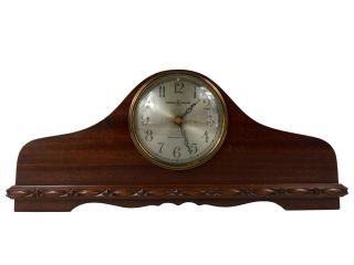 Vtg General Electric Ge Model 408 Mid Century Wooden Chiming Mantle Clock