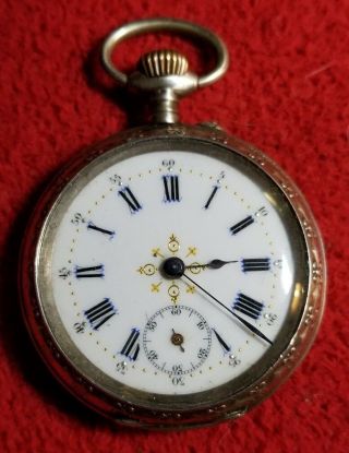 1873 German Sterling Silver Pocket Watch