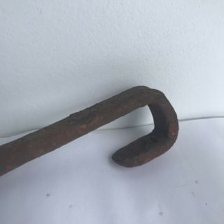 Vintage Steel Farm Industrial Hook 7 - 1/2” Tall Rat Rod Steam Punk Farmhouse 4