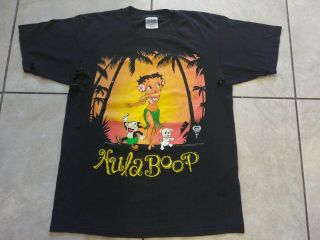 Hulaboopshirt Size Large Vintage 1990s Betty Boop Distressed Black Shirt