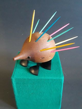 Mid - Century Modern Laurids Lonborg Toothpick Holder – Wood Hedgehog
