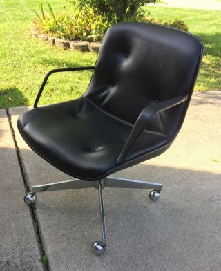Vntg Mid Century Steelcase 451series Knoll Pollock Style Office Task Chair Black
