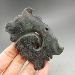 China,  Jade,  Hongshan Culture,  Black Magnet,  Choi,  Pendant A712