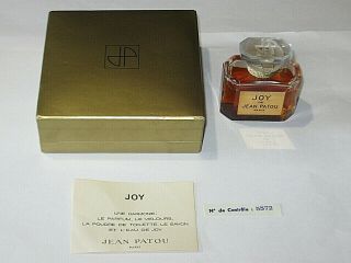 Vintage Jean Patou Joy Perfume Bottle 1/2 Oz Baccarat 3/4 Full 2