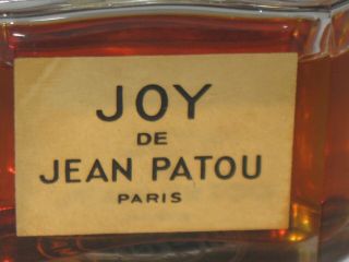 Vintage Jean Patou Joy Perfume Bottle 1/2 OZ Baccarat 3/4 Full 2 7