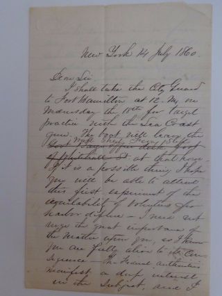 Civil War General Mansfield Lovell Signed Letter Confederate Document 1860