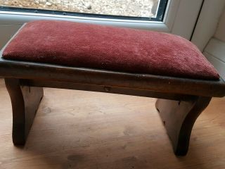 ANTIQUE TRAVELLING FOLDING PRAYER CHAIR KNEELER STOOL DOLL TEDDY SEAT DISPLAY 4